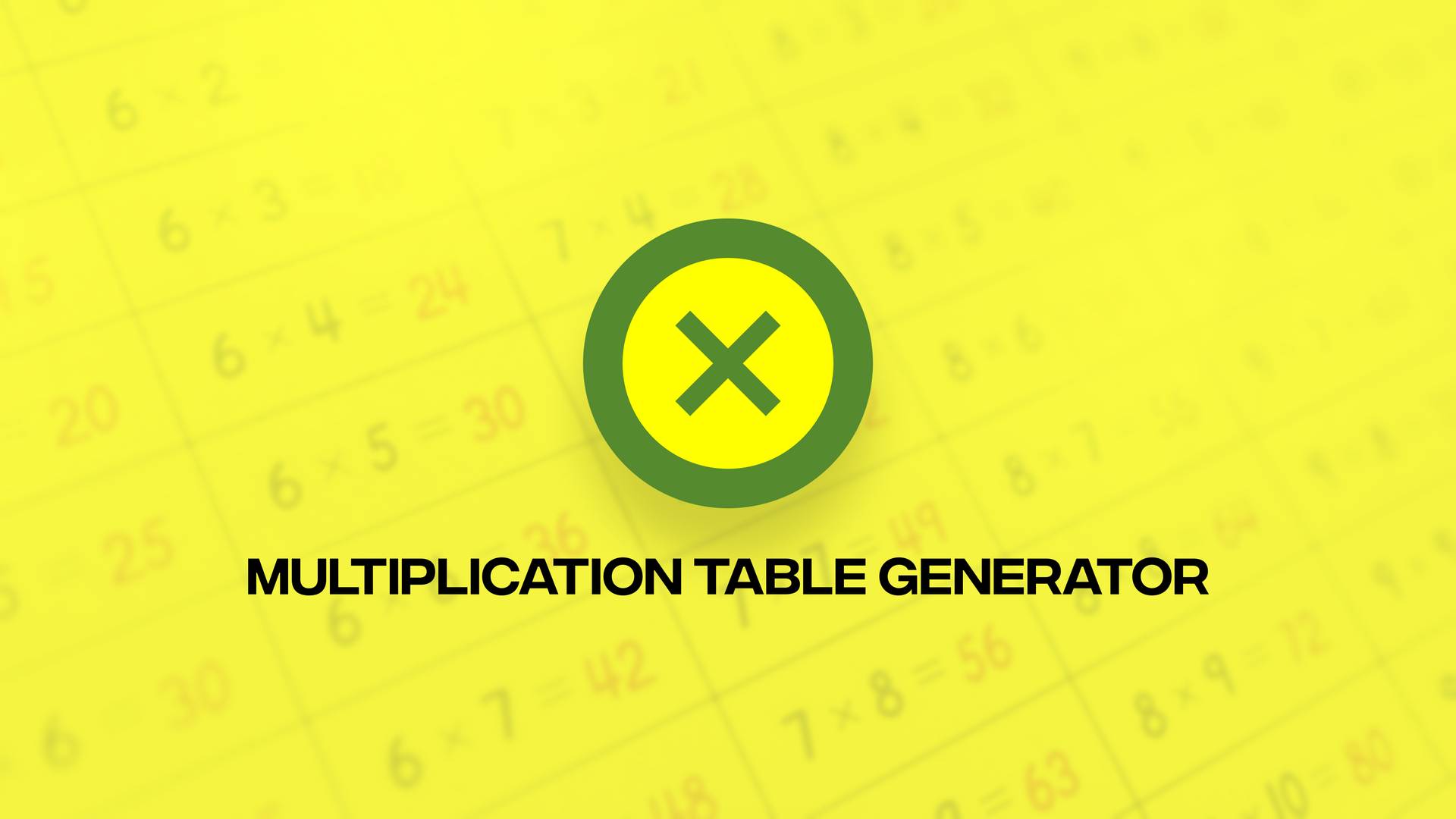 Multiplication Table Generator image 1
