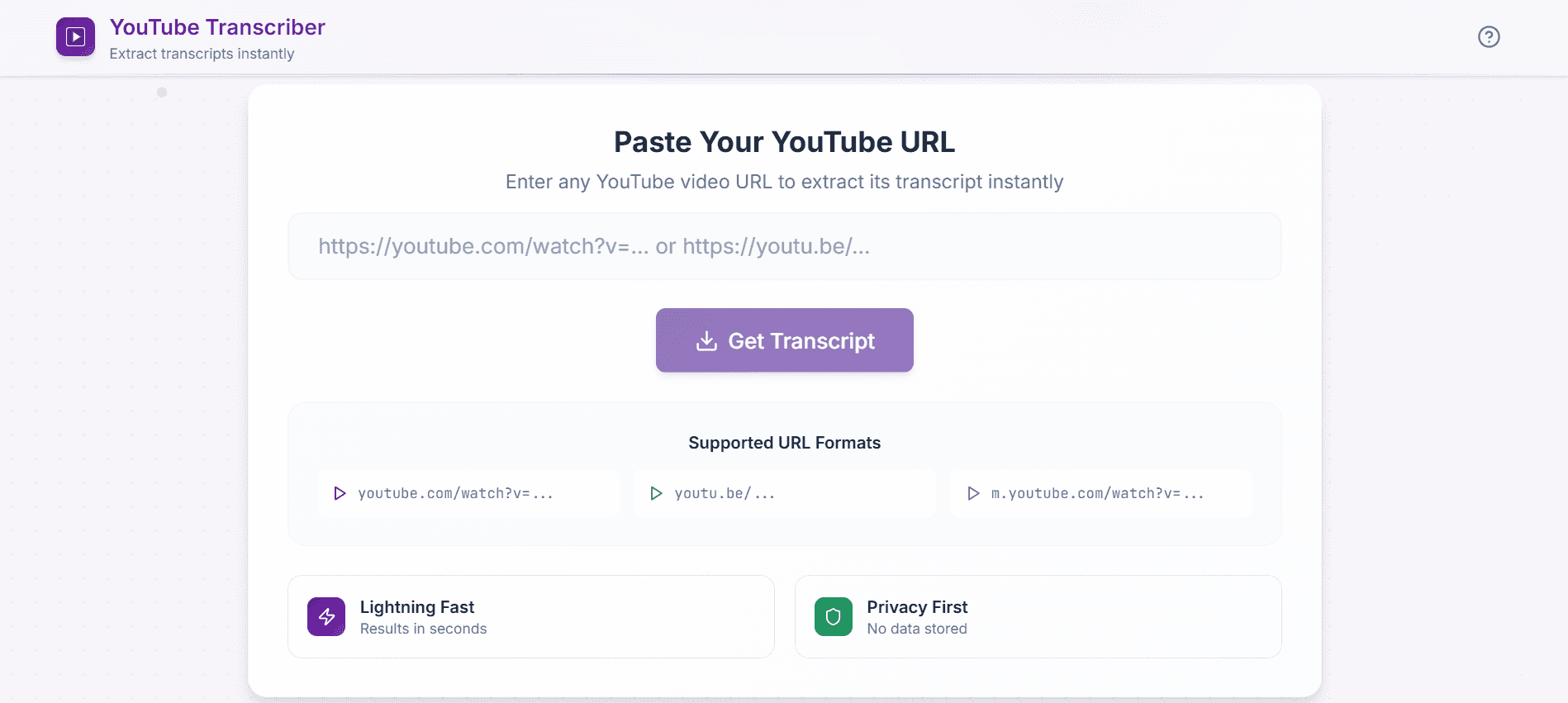 YouTube Transcriber image 1