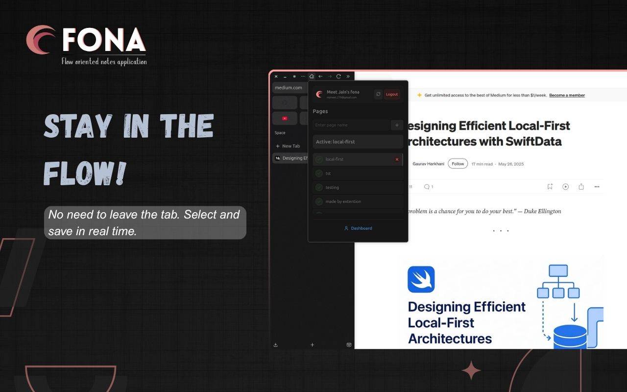 Fona - Flow-Oriented Notes Application image 2