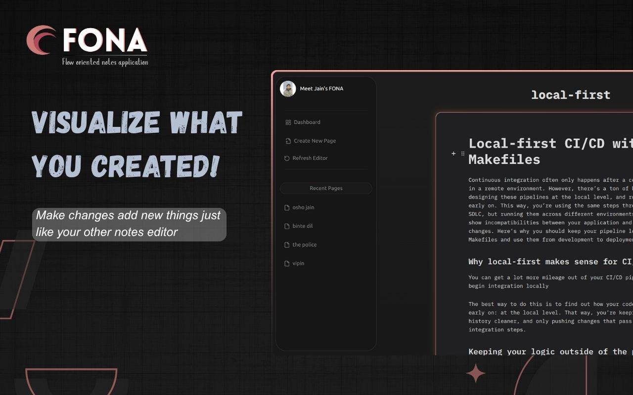 Fona - Flow-Oriented Notes Application image 3