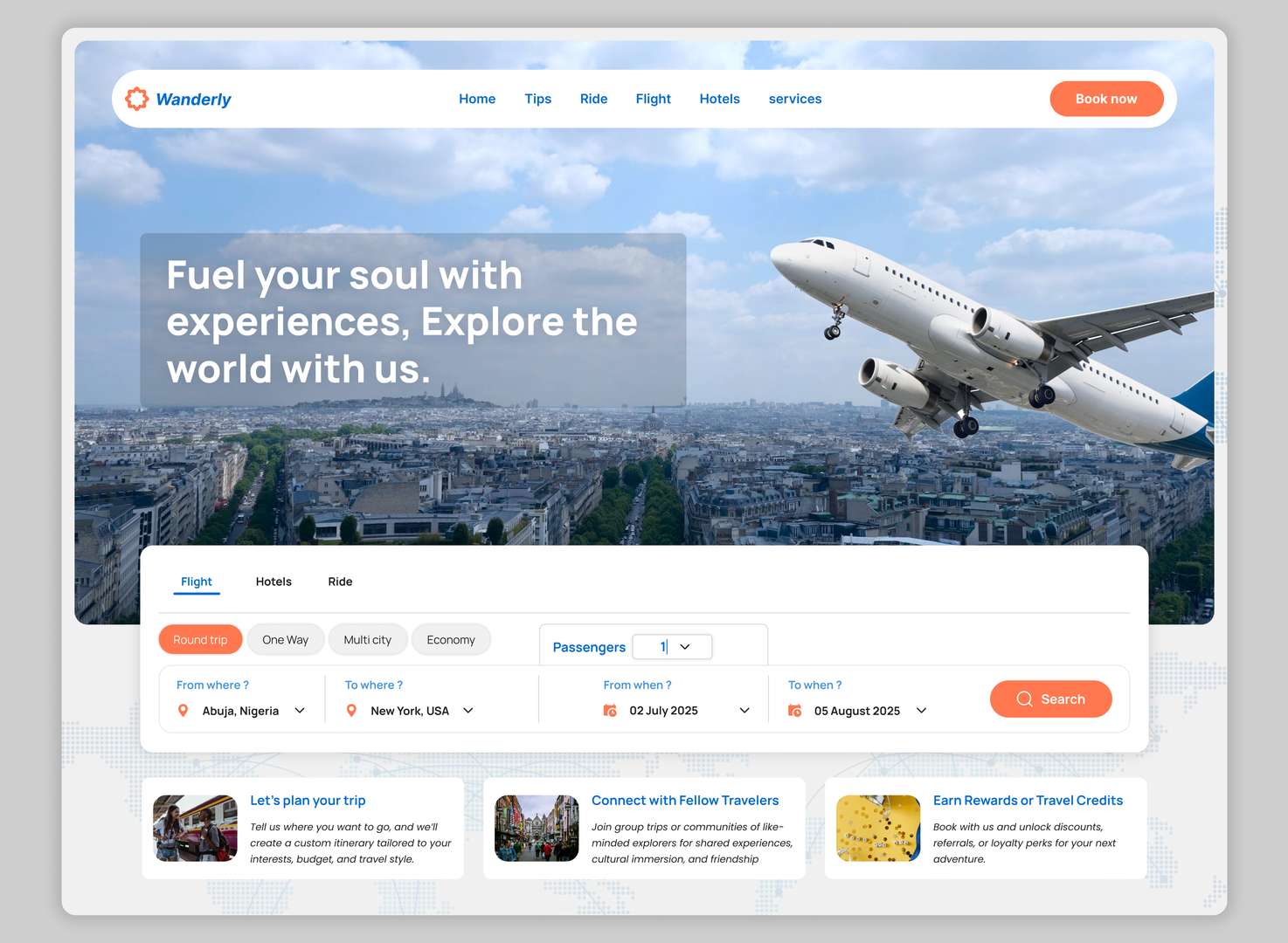 Wanderley landing page