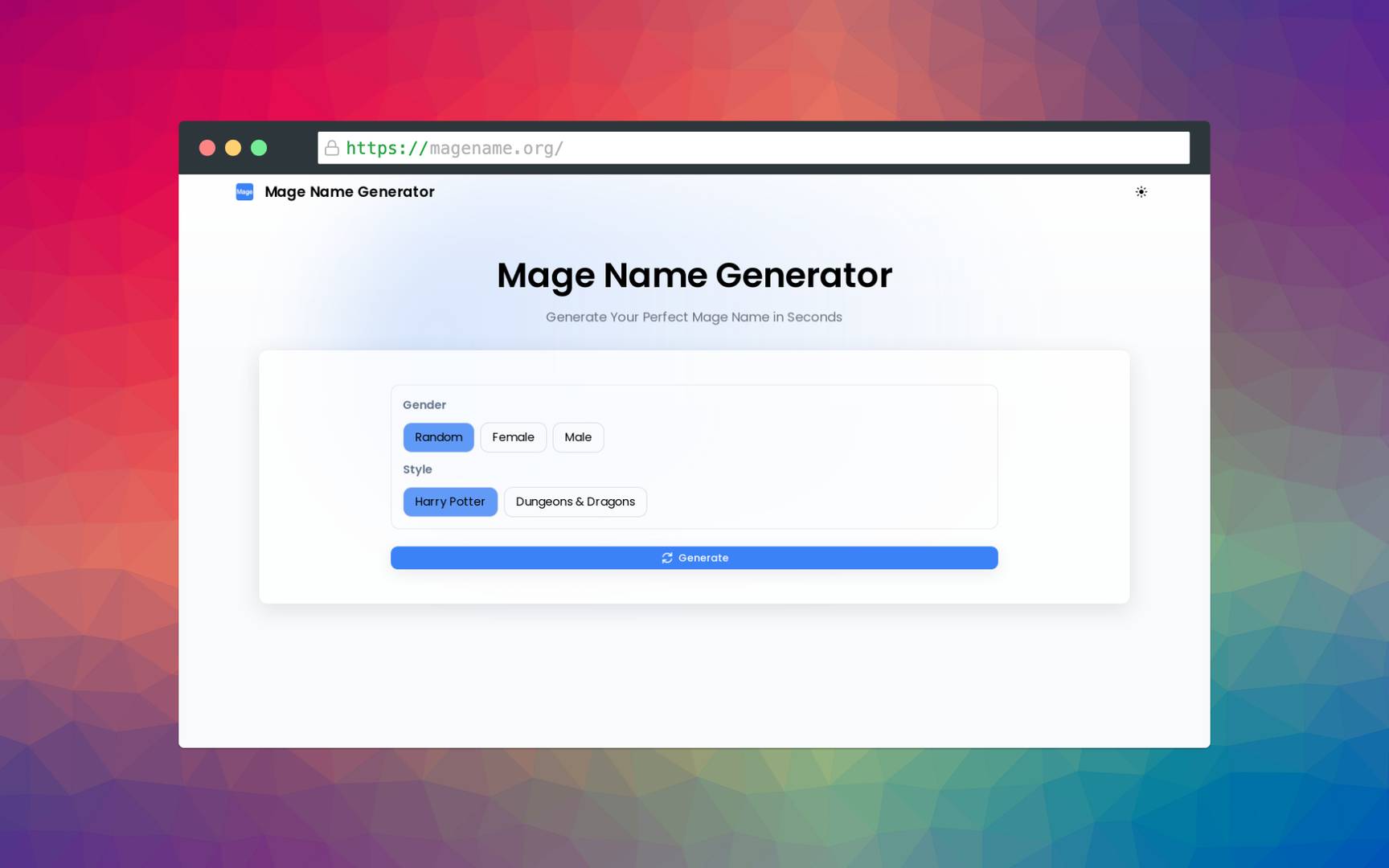 Mage Name Generator image 1
