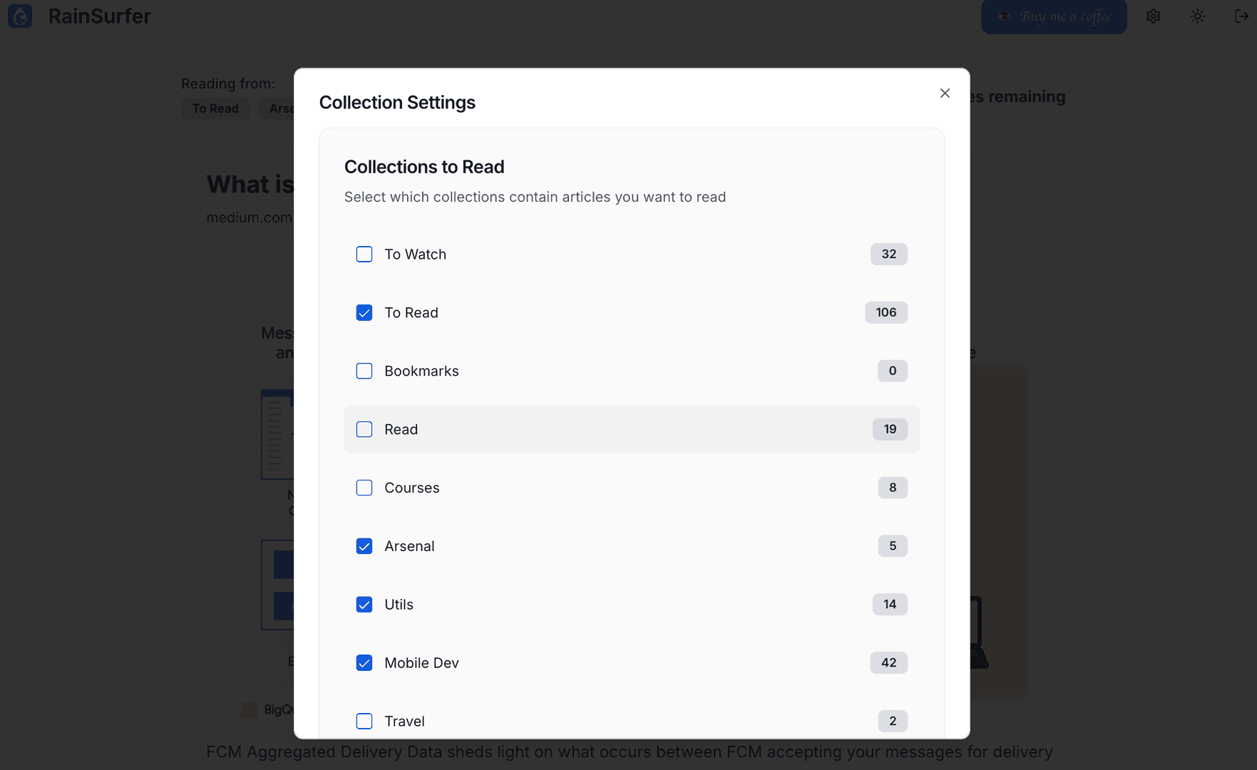 RainSurfer - Read Your Saved Articles image 4