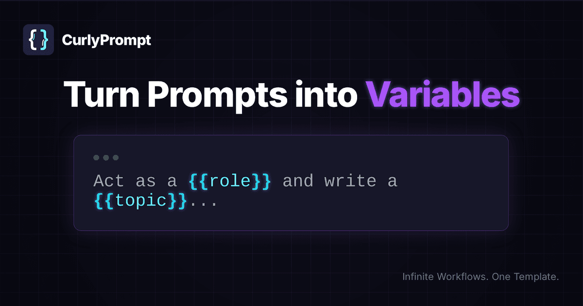 CurlyPrompt - Reusable prompt templates image 4