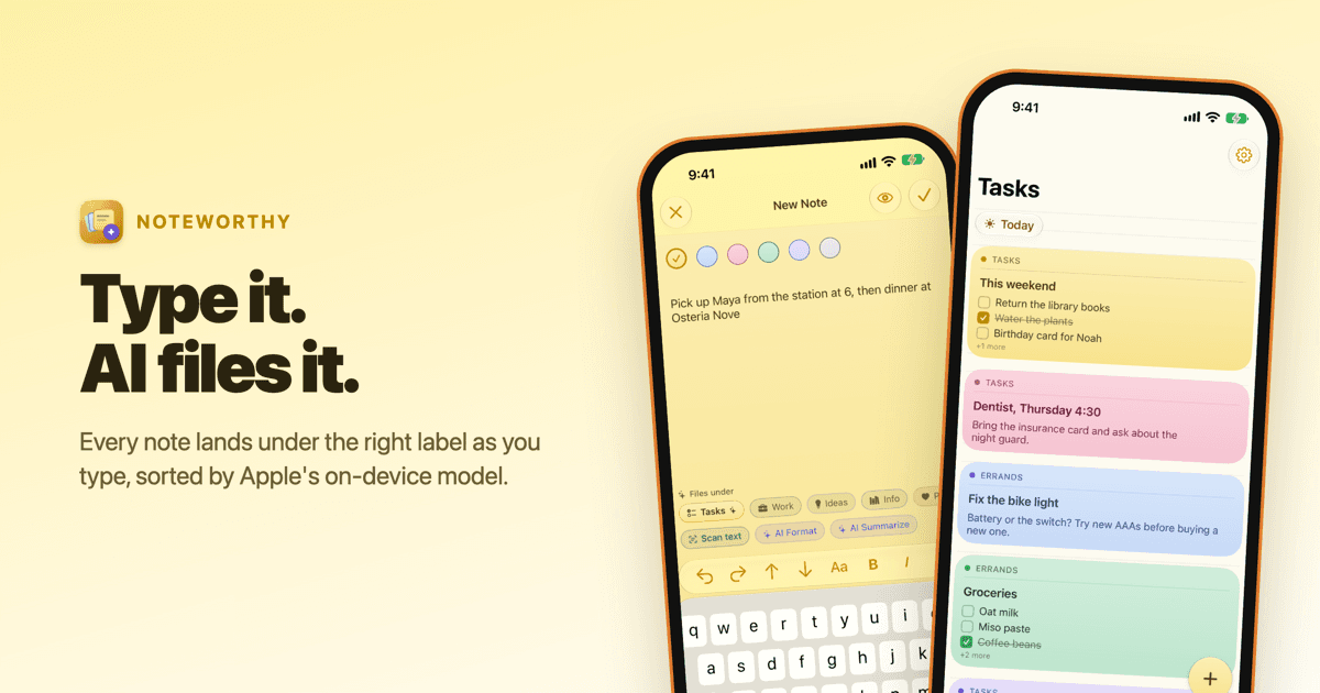 NoteWorthy — Smart notes, entirely on-device image 4