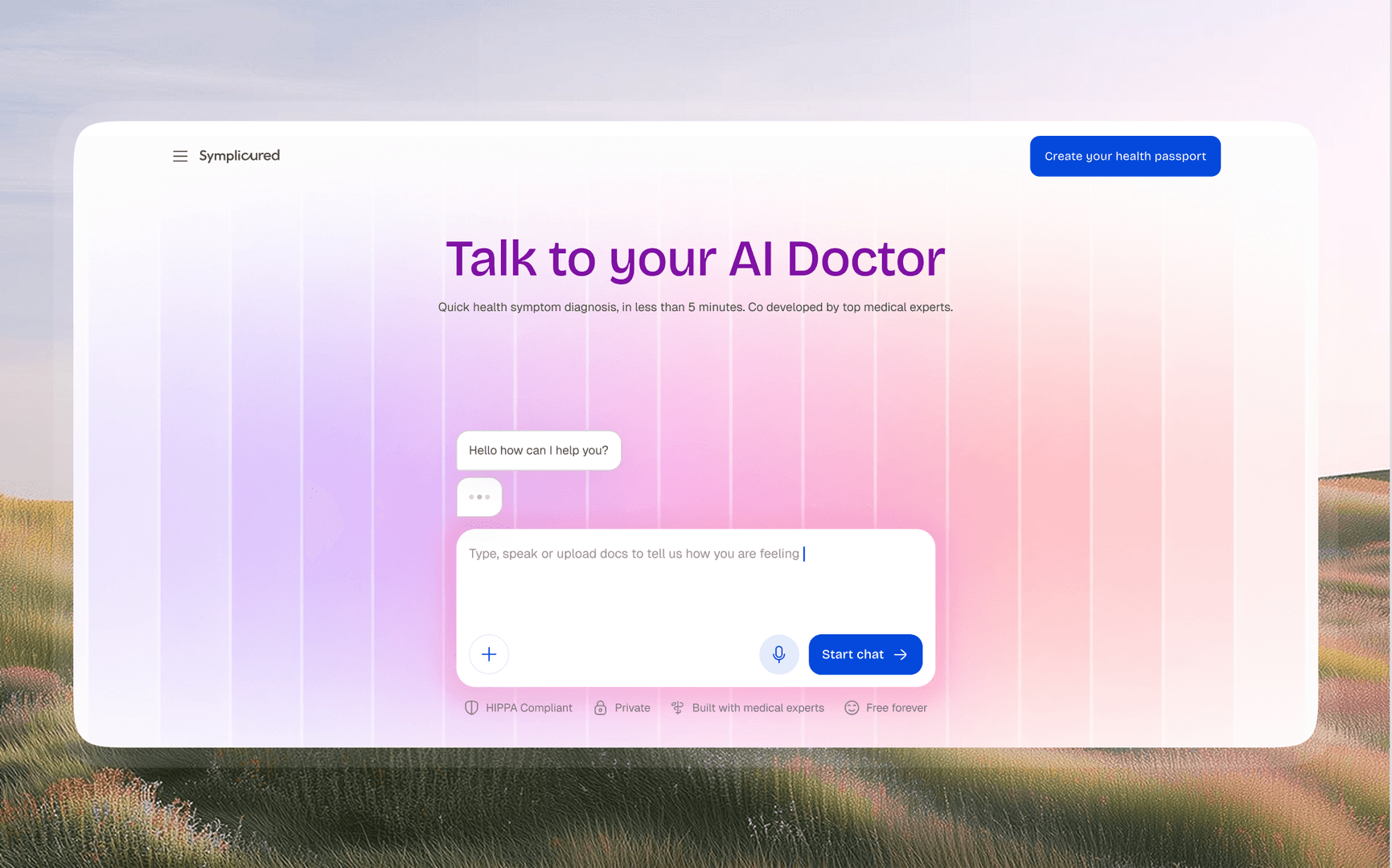 Symplicured: AI-Powered Health Diagnosis image 1