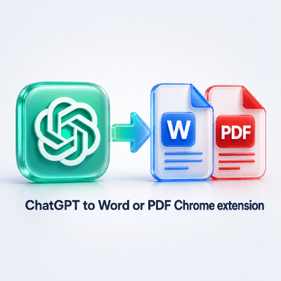 ChatGPT to Word or PDF Chrome Extension