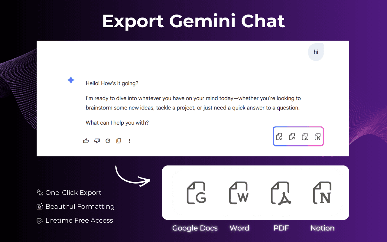 Gemini to PDF Extension image 2