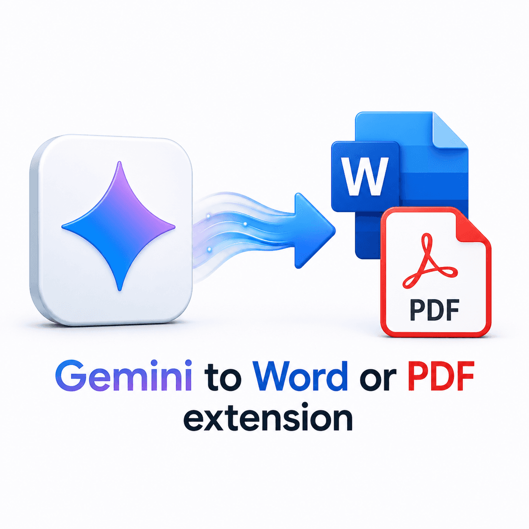Gemini to Word or PDF Extension