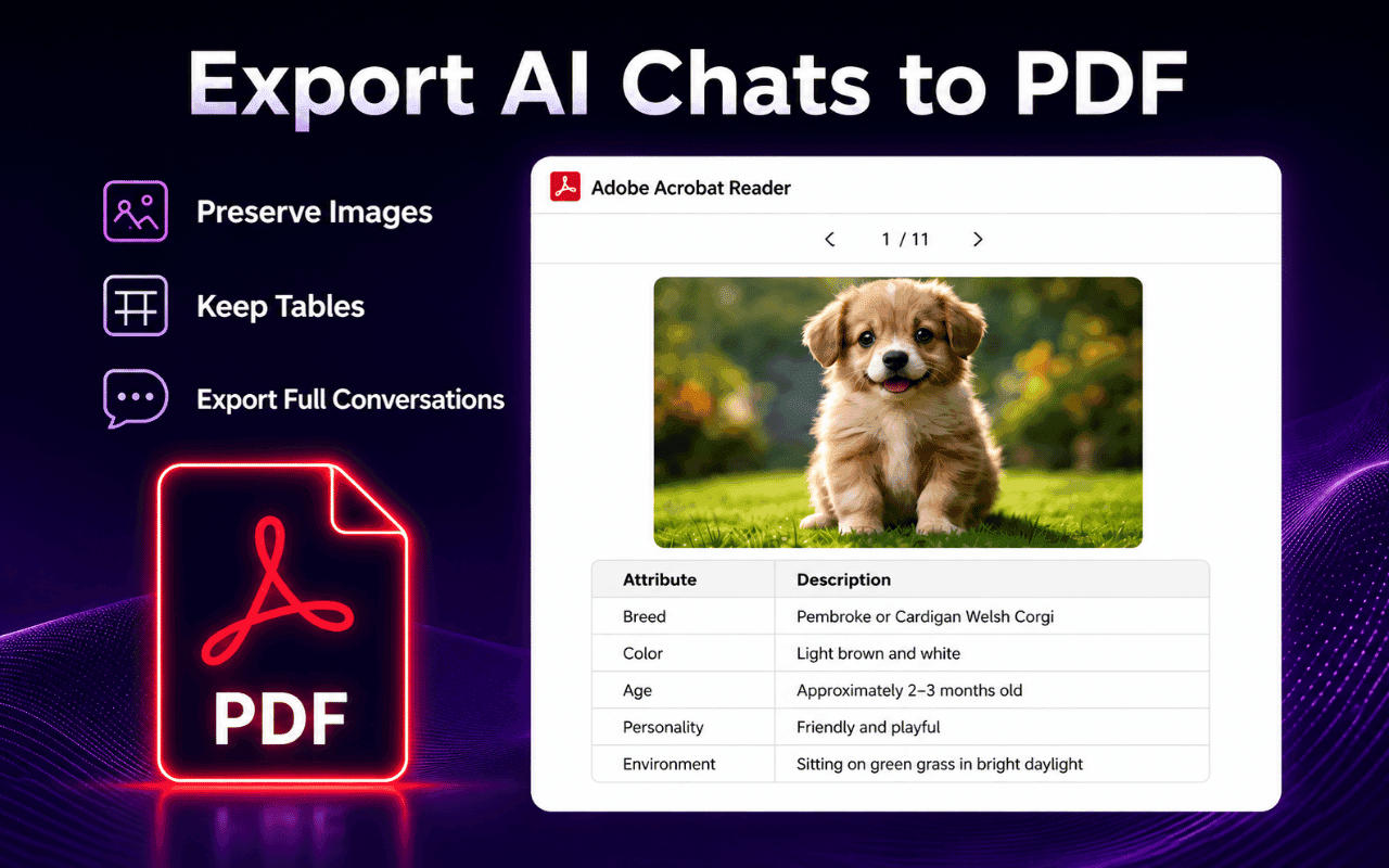 Grok to PDF Chrome Extension image 3