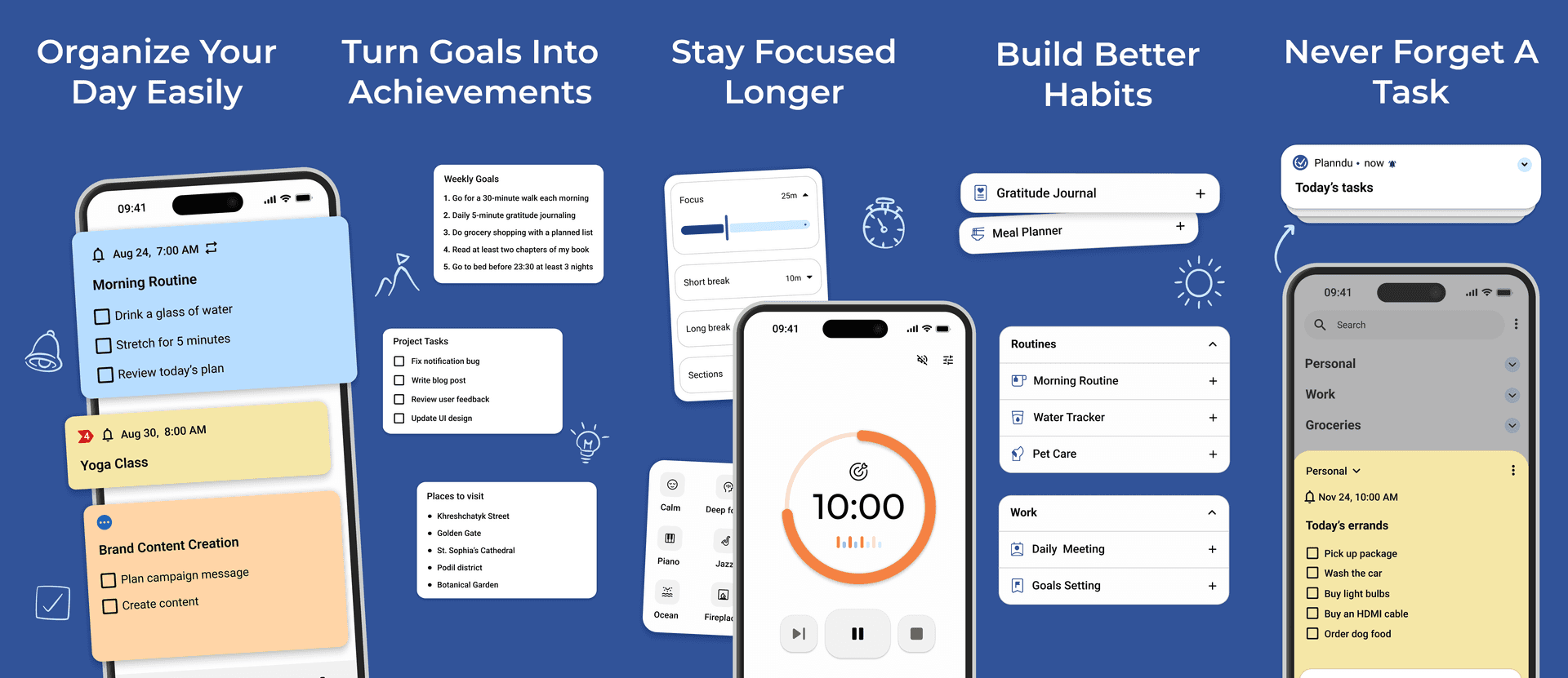 Planndu: Tasks, Notes & Focus Timer image 1