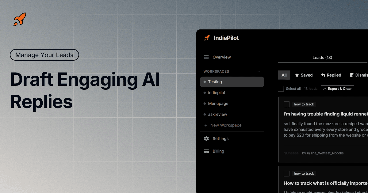 IndiePilot - Find Customers on Reddit image 3