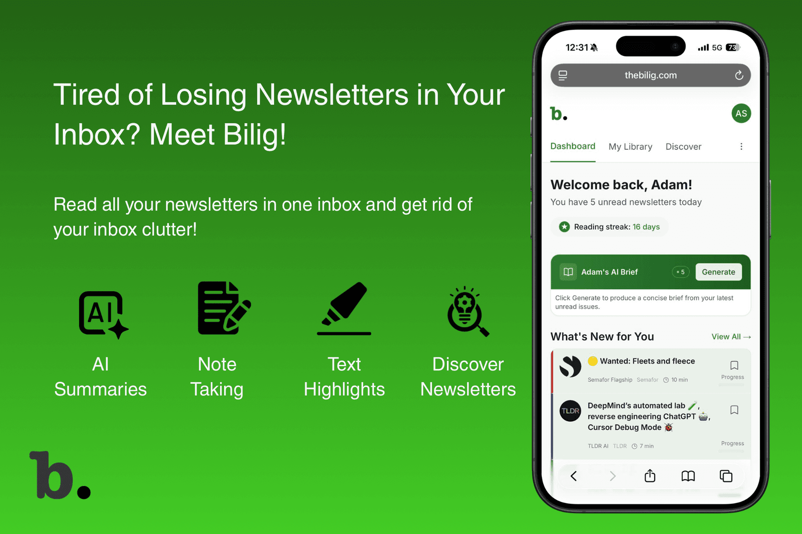 Bilig - Newsletter Reader image 1
