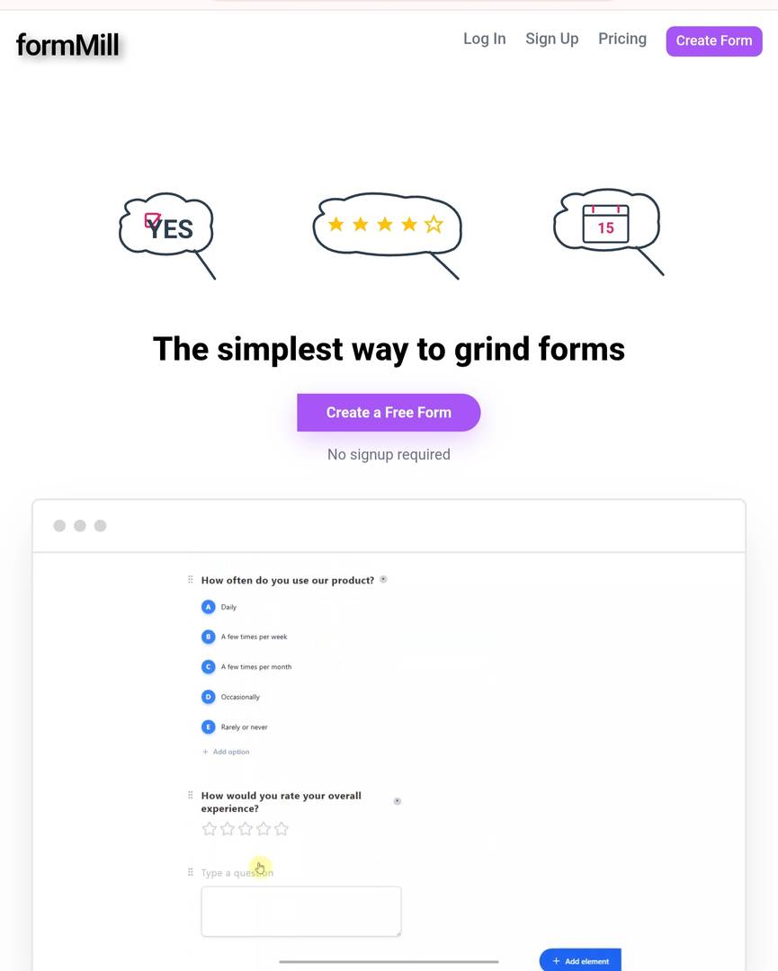 formMill — Build free forms. Unlimited. image 1