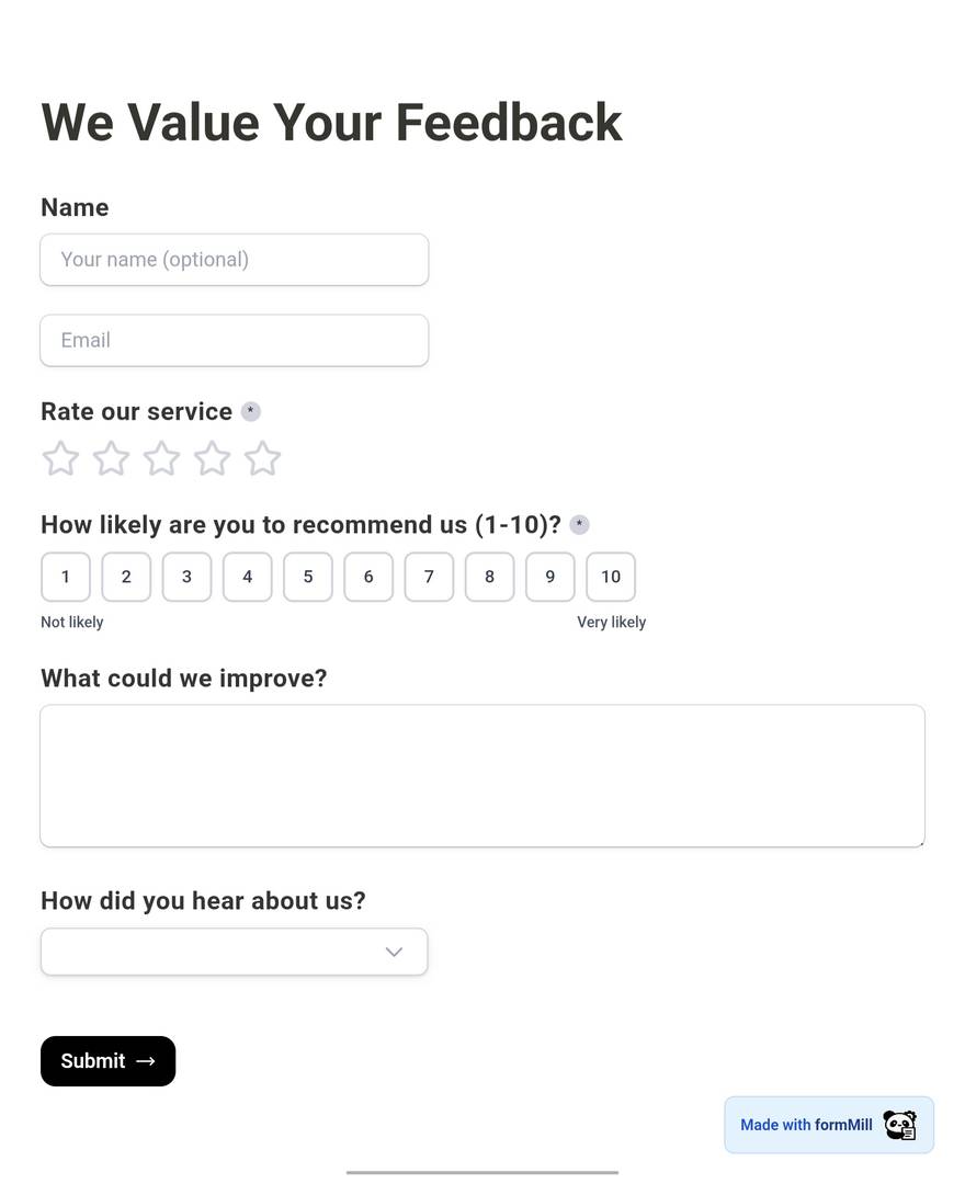 formMill — Build free forms. Unlimited. image 2