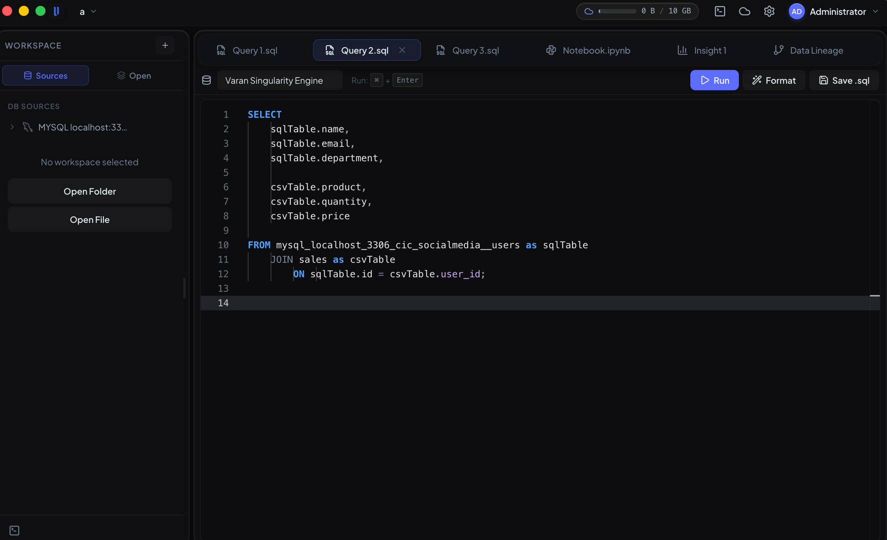 Varan — Query every database in one window image 5