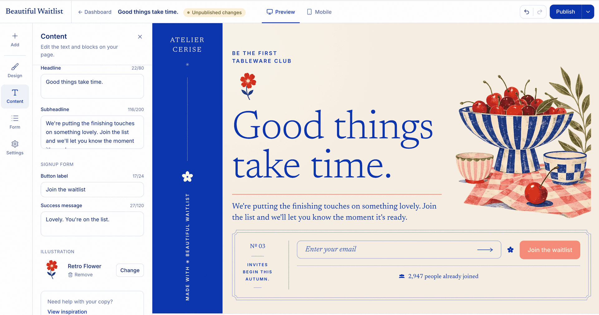 Beautiful Waitlist image 2