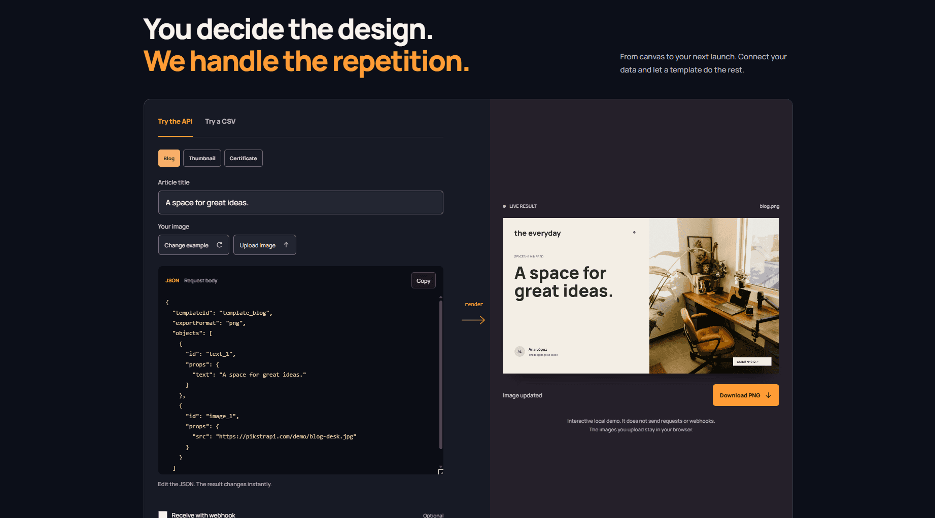 Pikstrapi — Design once. Generate at scale. image 4