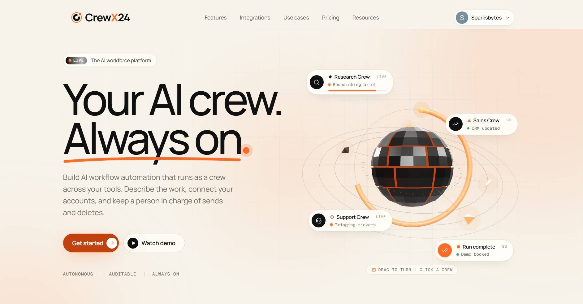 CrewX24 — AI workflow automation. image 2