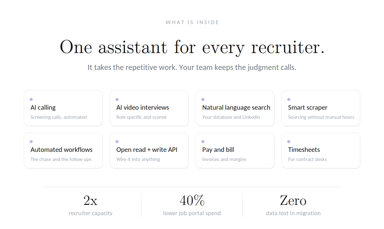 Sortinghat | AI Native ATS for staffing firms image 2