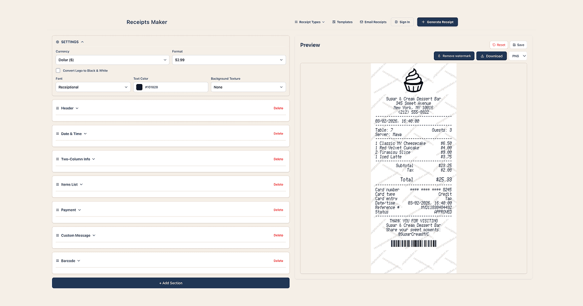 Receipts Maker image 2