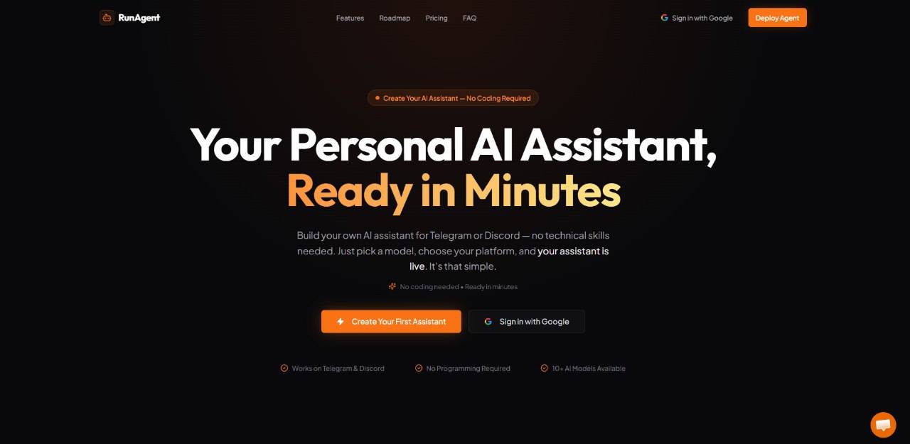 RunAgent — Deploy AI Agents in 1 Minute image 1