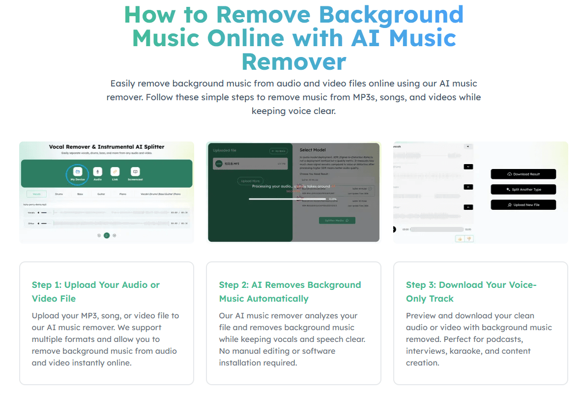 Background Music Remover Online Free image 2