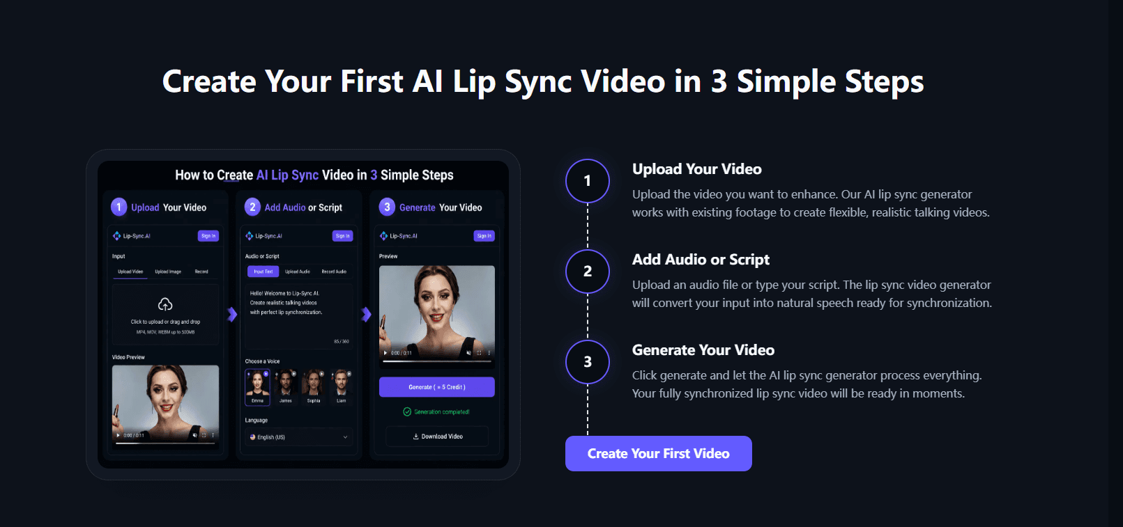 Lip Sync AI Video Generator image 2