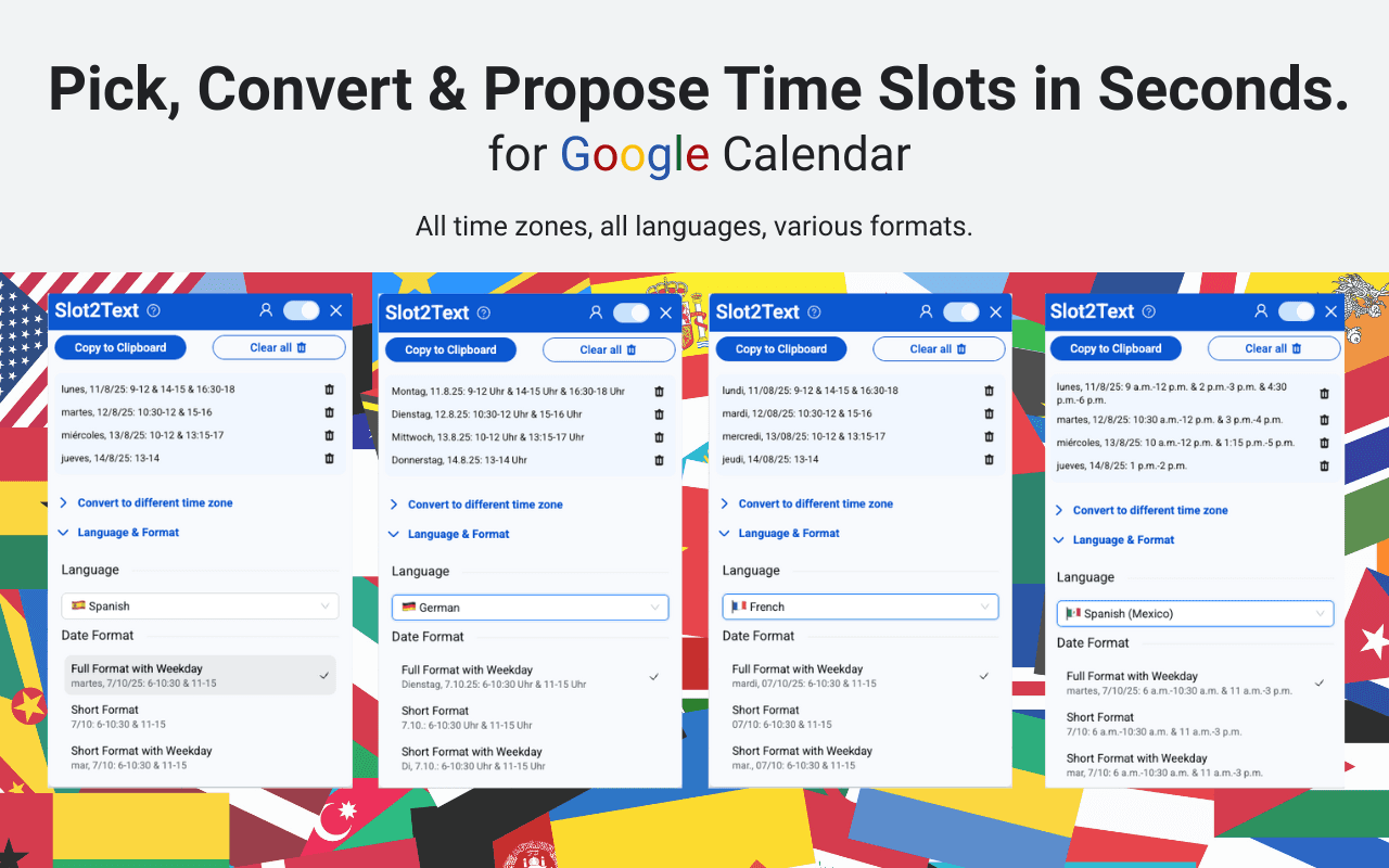 Slot2Text - Chrome Extension for GCal image 5