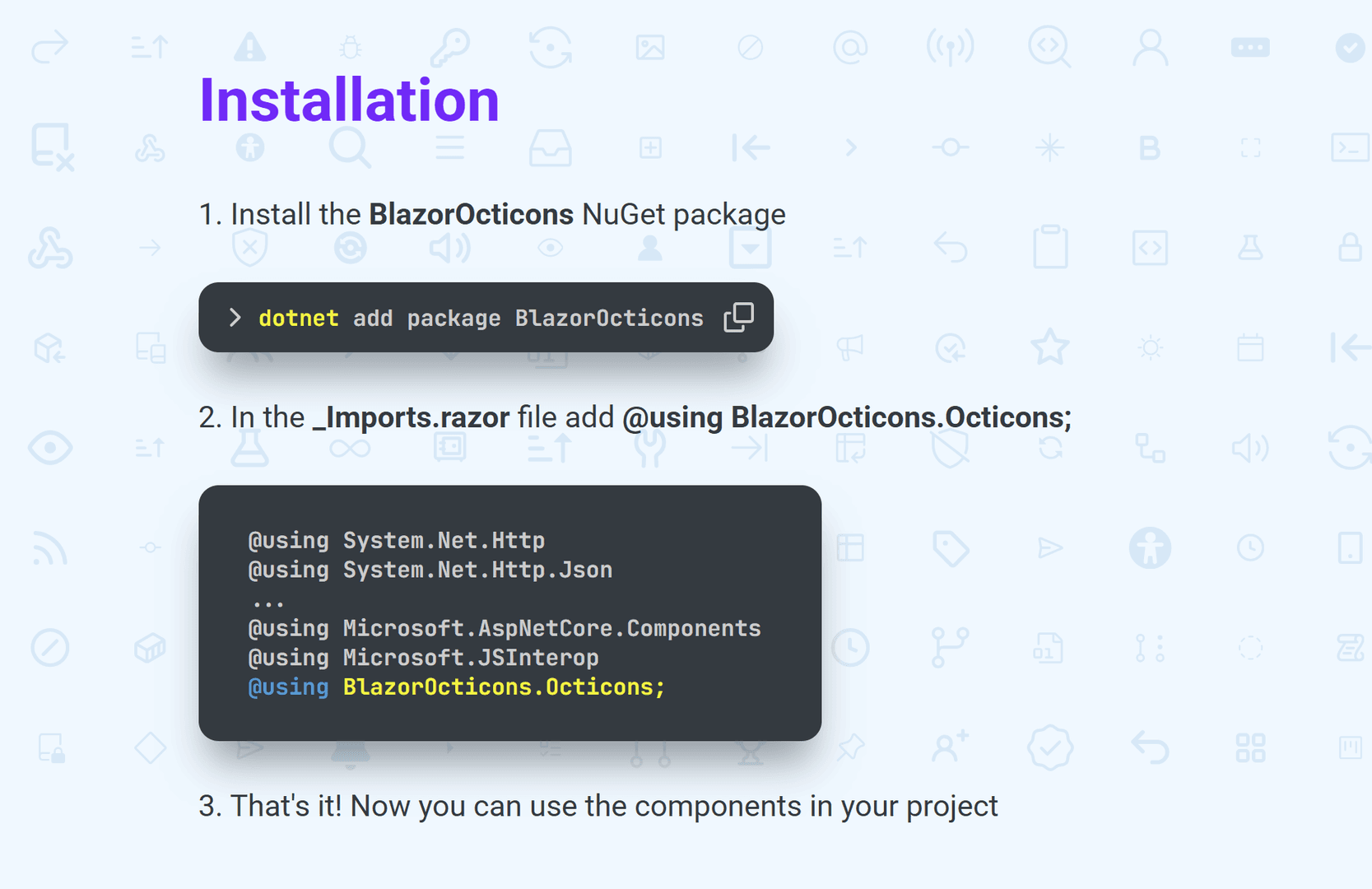 BlazorOcticons image 2