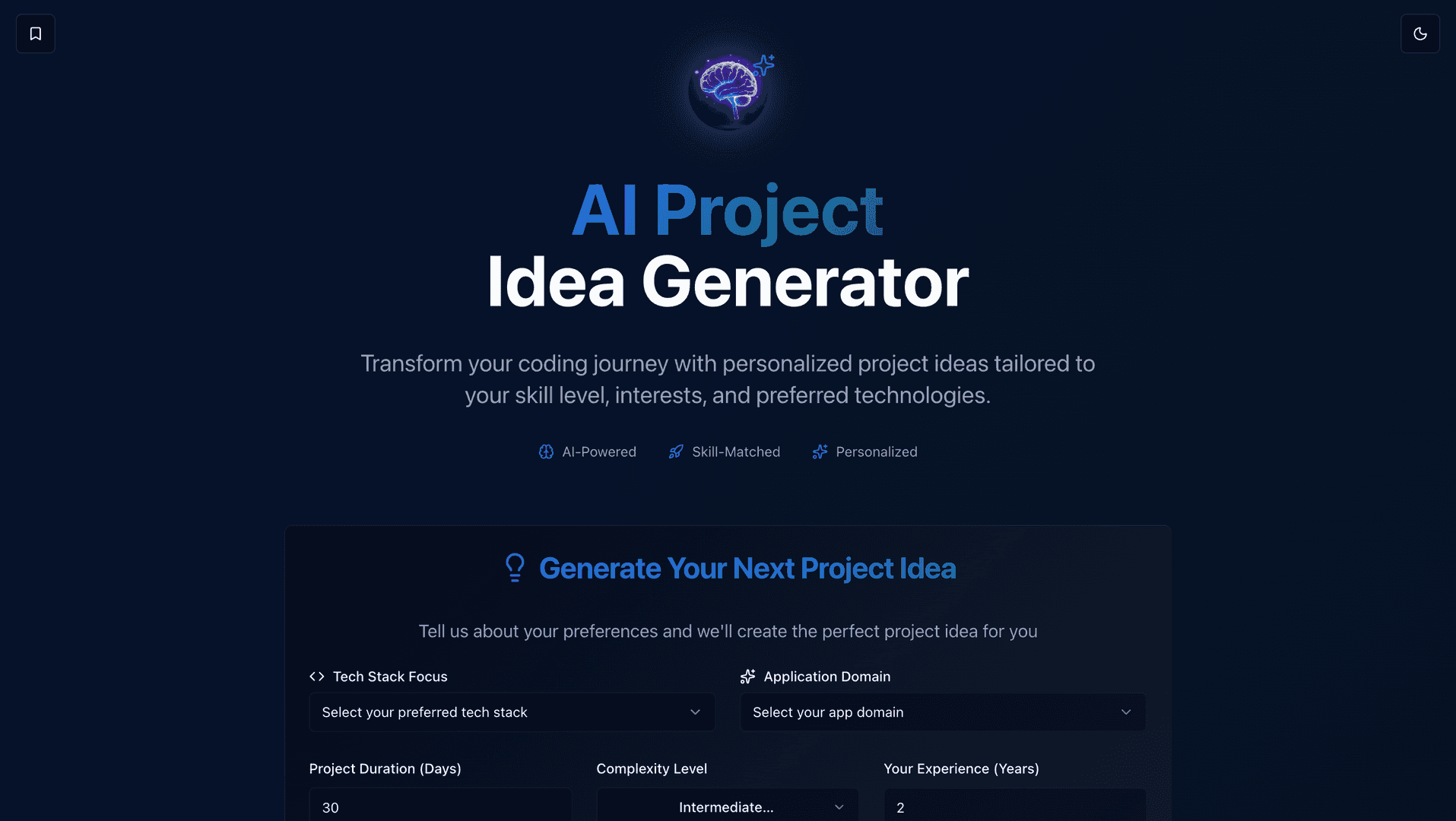 AI App Idea Generator for Developers image 1