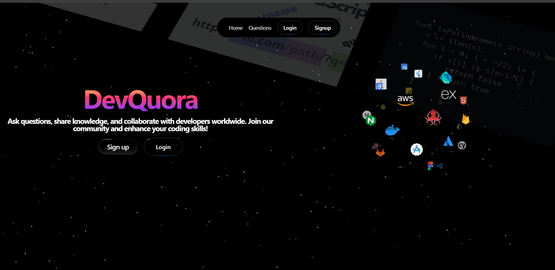 DevQuora - A Q&A App for Devs image 1