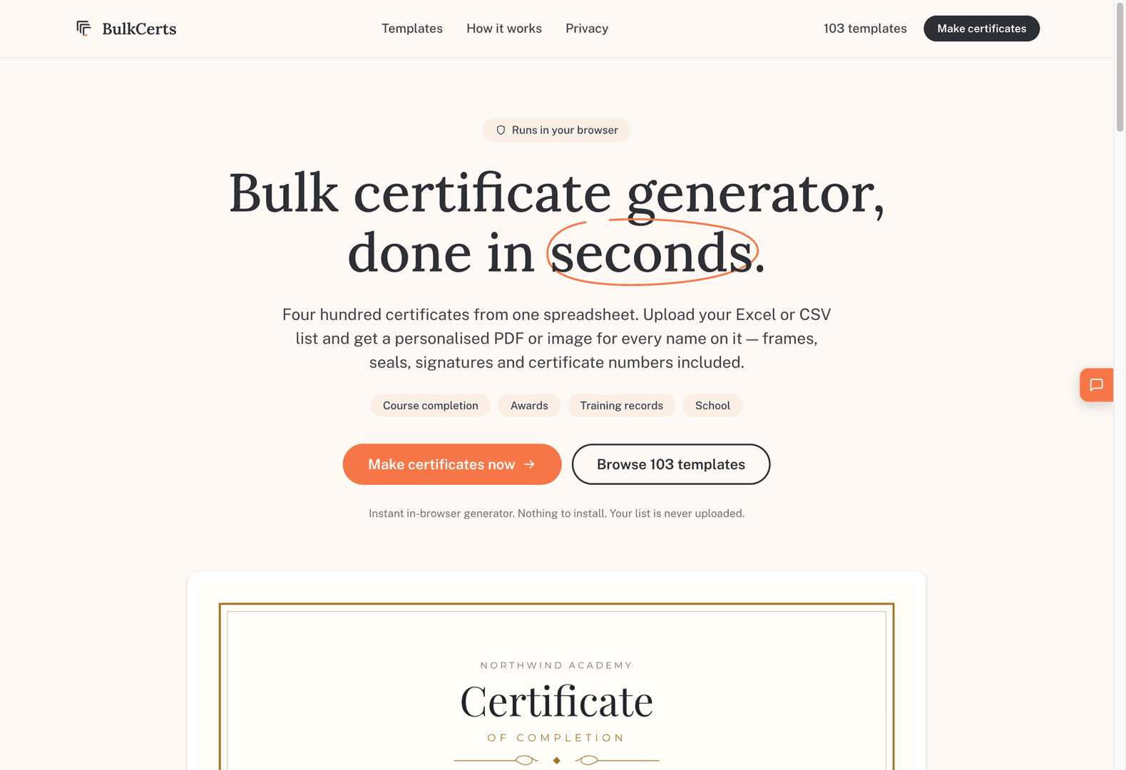 Bulk Certificate Generator - BulkCerts image 1