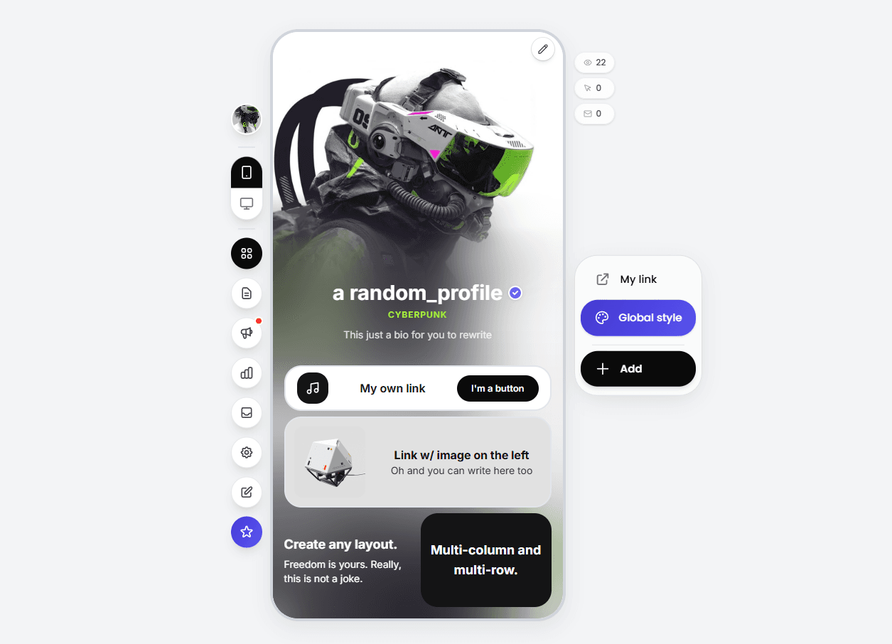 beetter.co "your new link (site) in bio" image 1