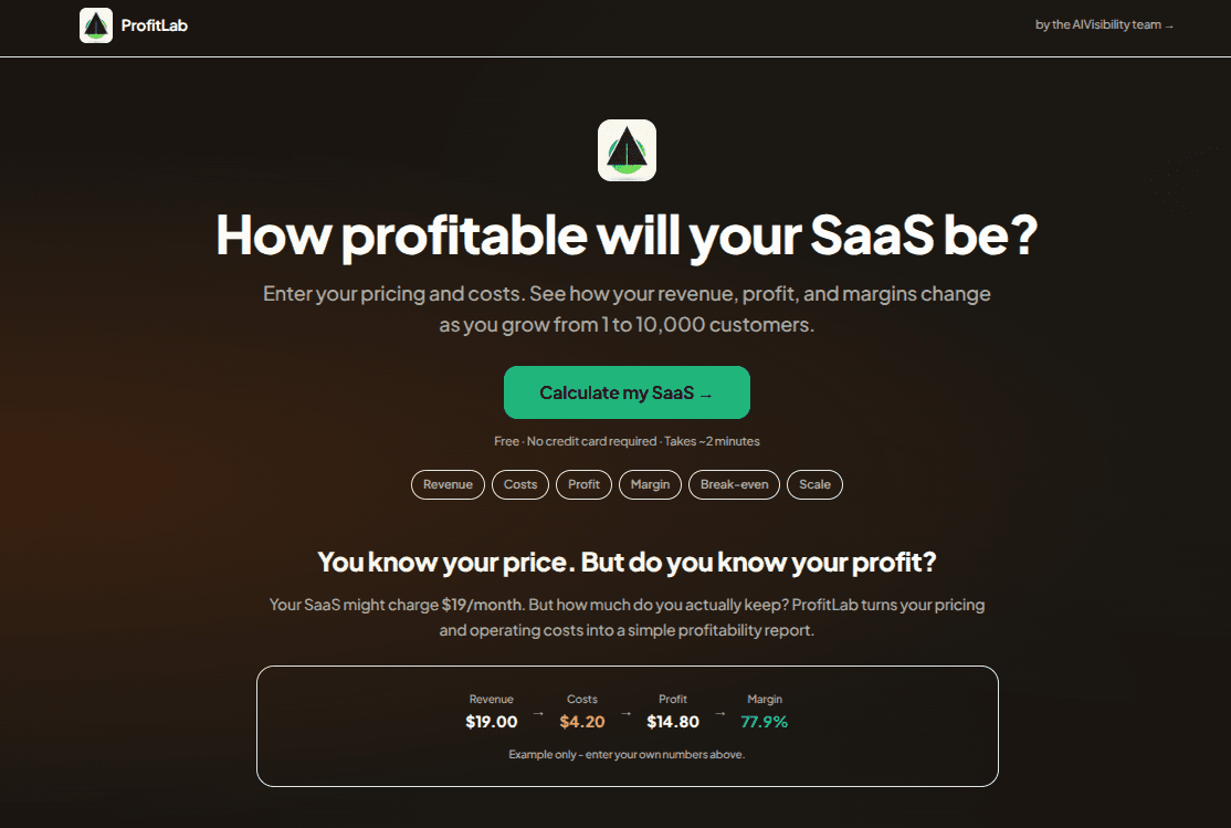 Ai SaaS Profit Estimator image 3