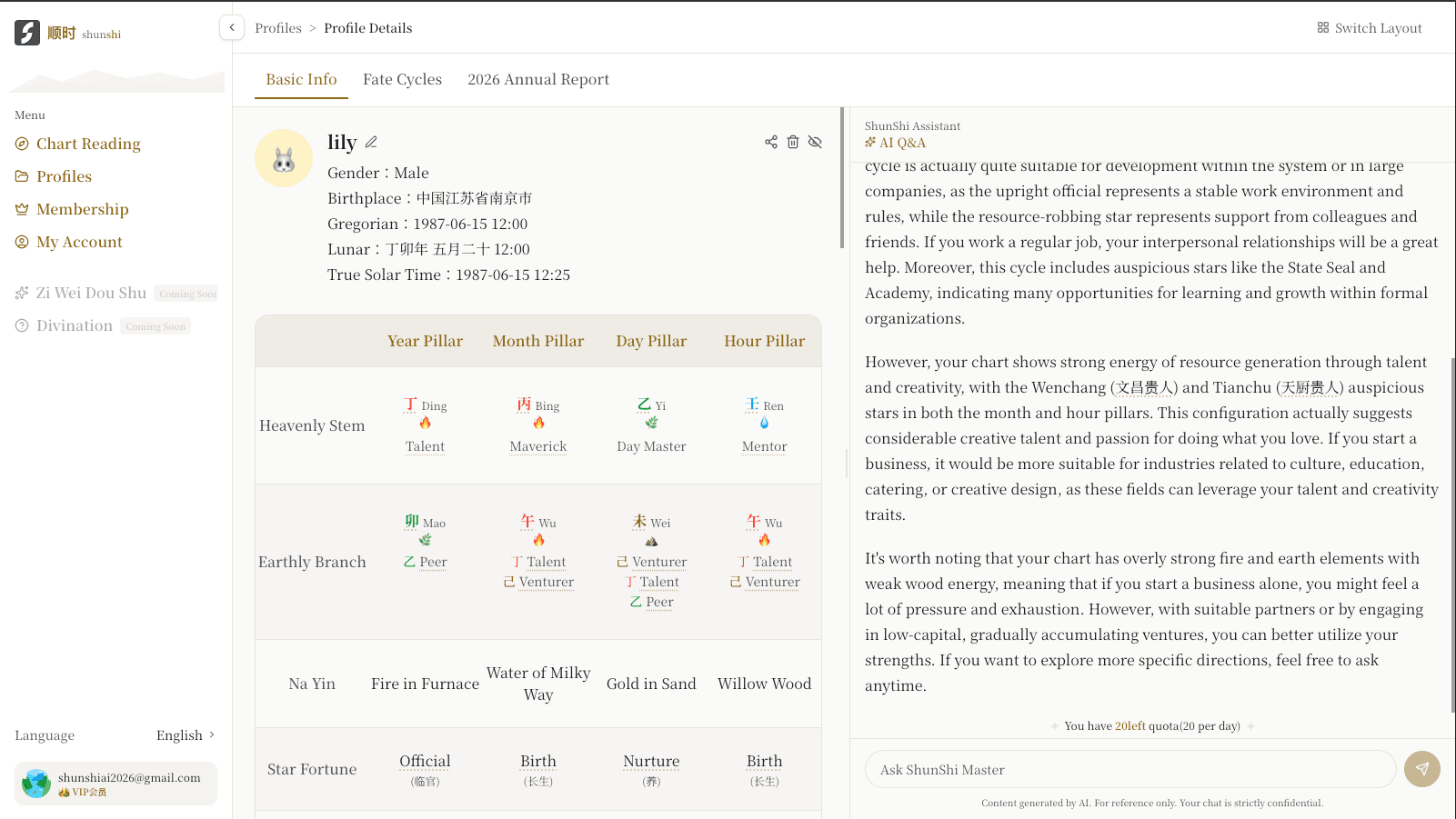 Shunshi.AI — AI Bazi Reader in 5 Languages image 2