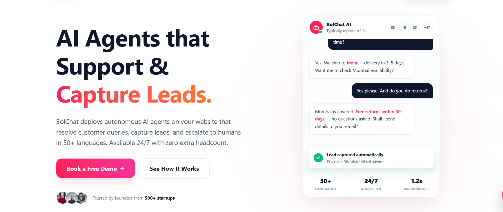 BolChat — Multilingual AI Agents for Websites image 4