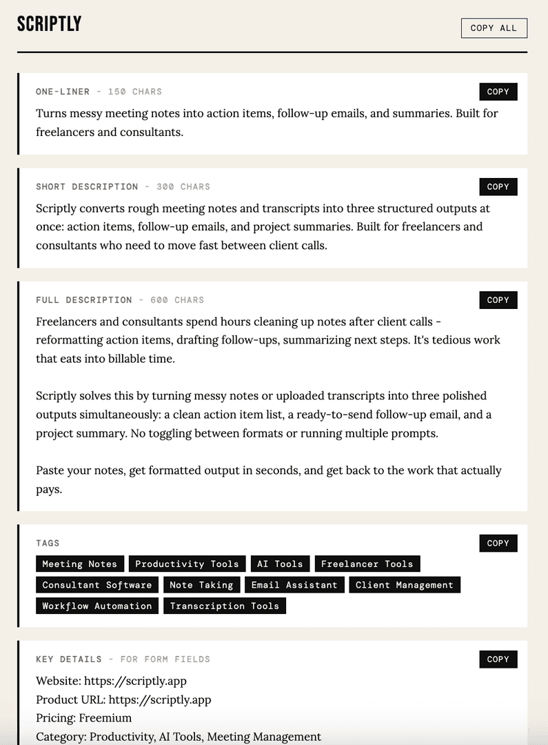 Launch Copy Generator image 2