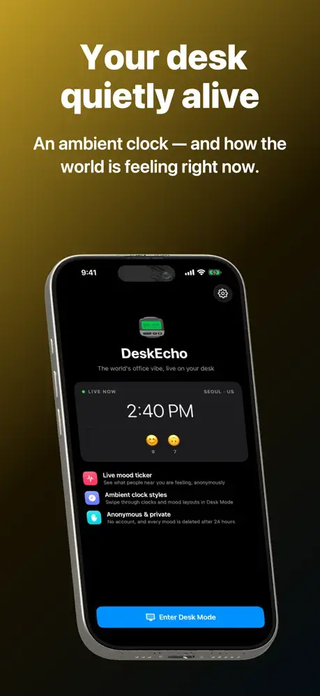 ‎DeskEcho - Desk Mood Ticker App - App Store image 1