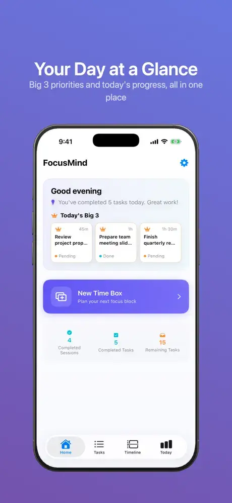 ‎FocusMind - Focus Rhythm Timer App image 2