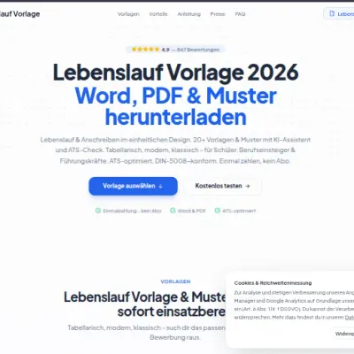 Lebenslauf Vorlage