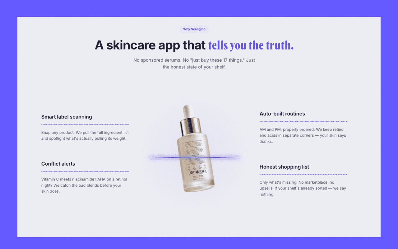 Scangloo — Your skincare, finally organized. image 2