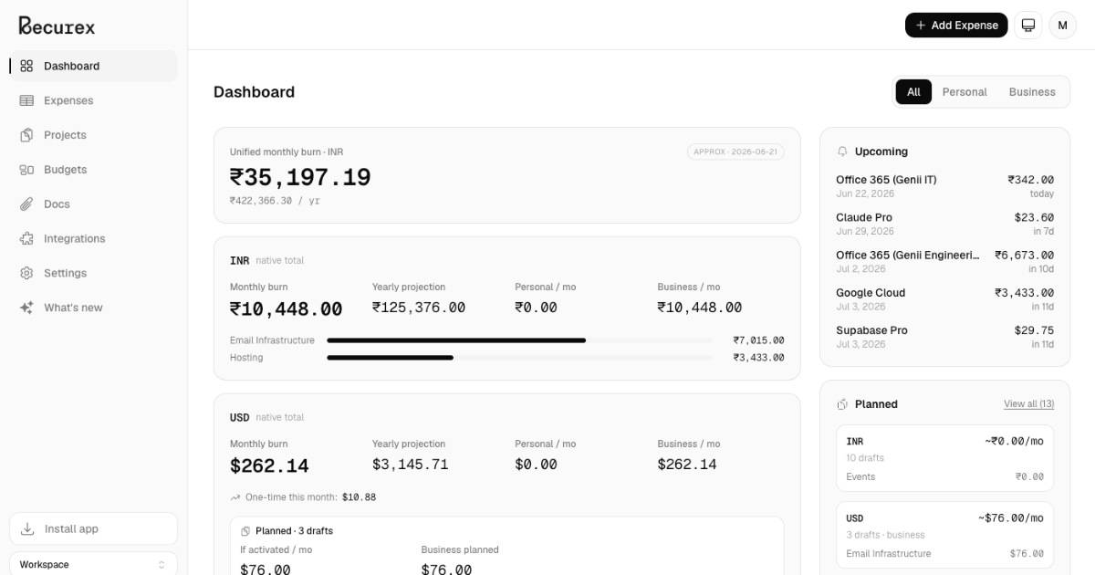 Recurex - Know where your money's leaking. image 2