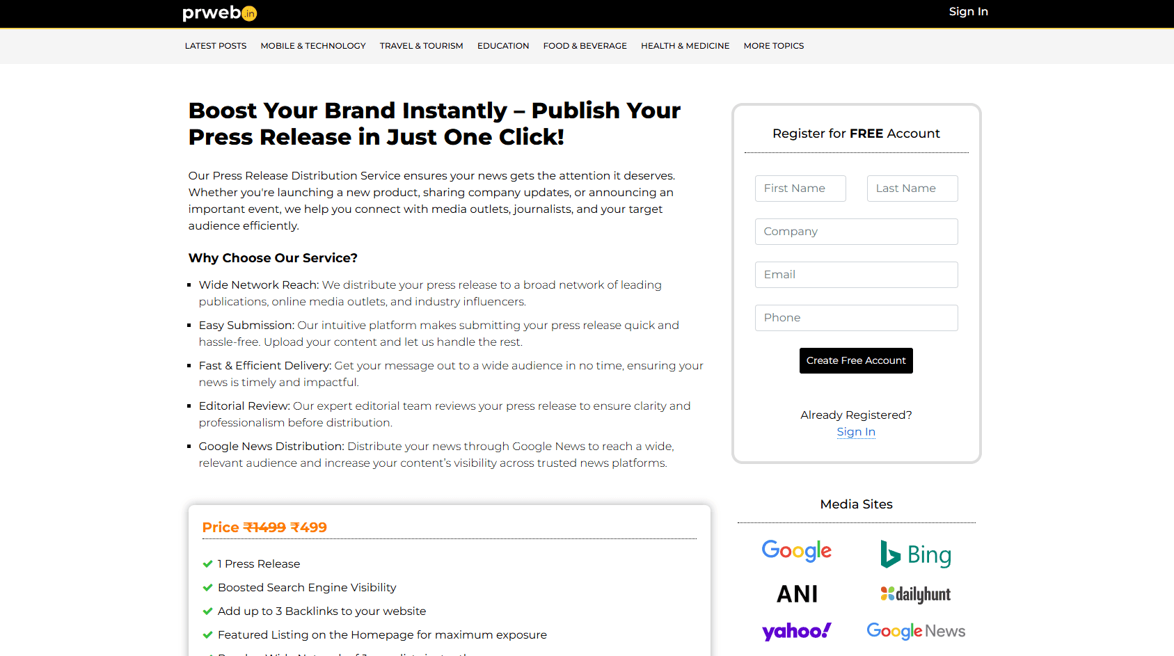 PRWeb.in - Register image 2
