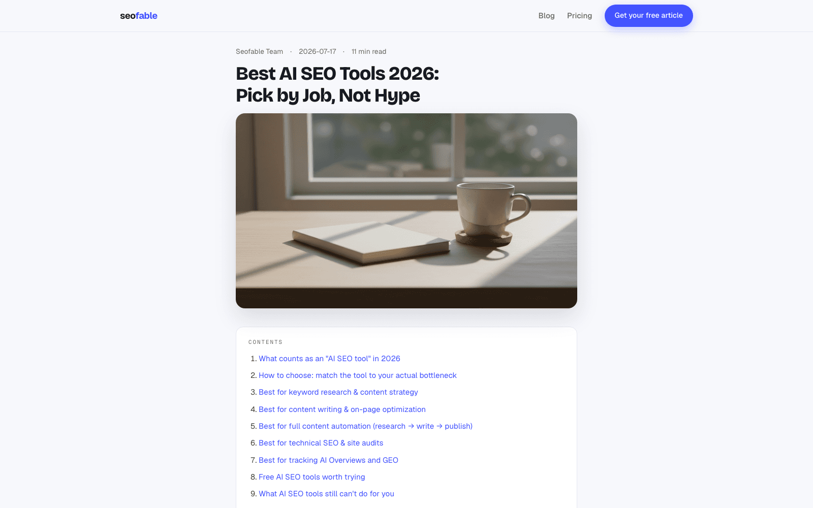 Seofable - SEO autopilot for your blog image 3