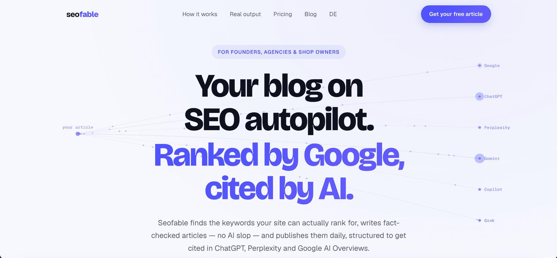 Seofable - SEO autopilot for your blog image 1
