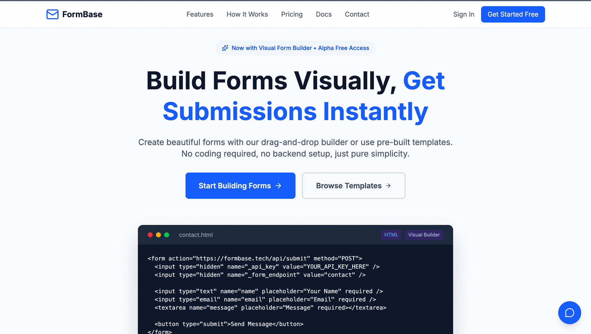 FormBase - Free Form Backend for Developers image 1