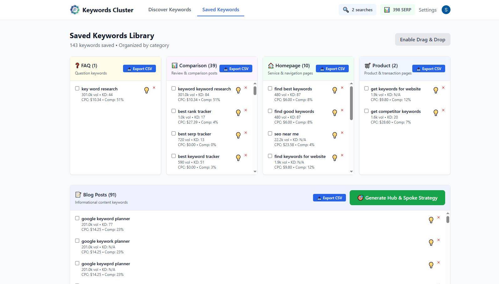 Keywords Cluster - Keyword Research Tool image 4