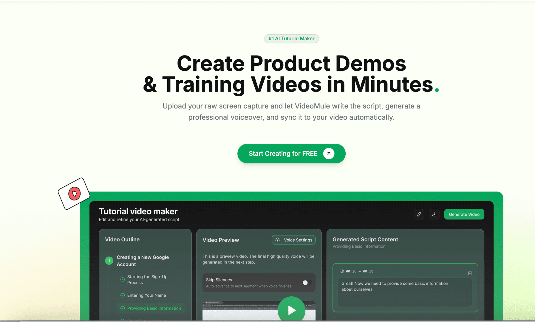 VideoMule - SaaS Demo Videos in under 1 min image 1
