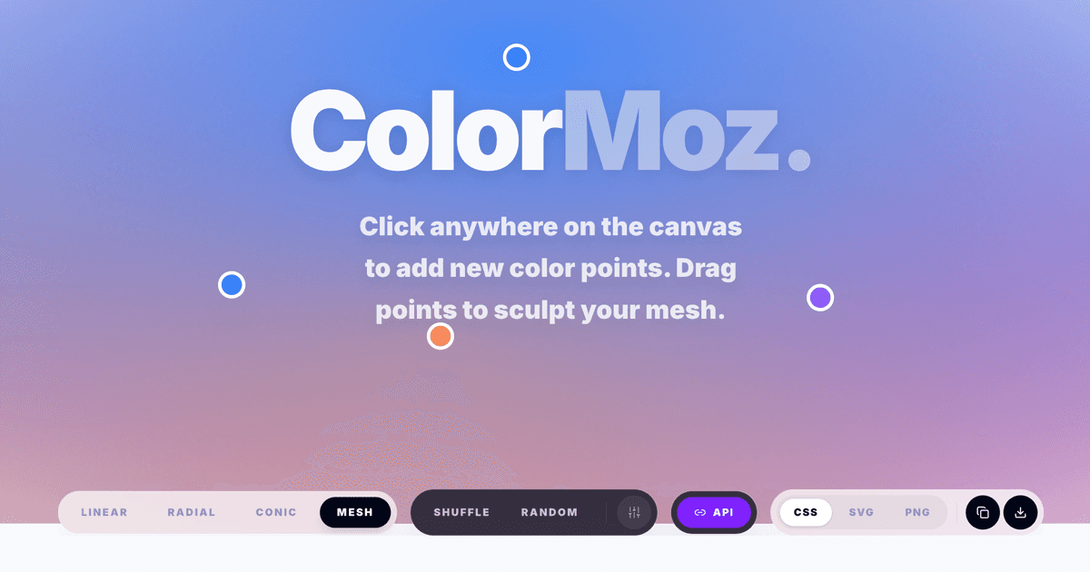 CSS Gradient Generator + API Call image 1